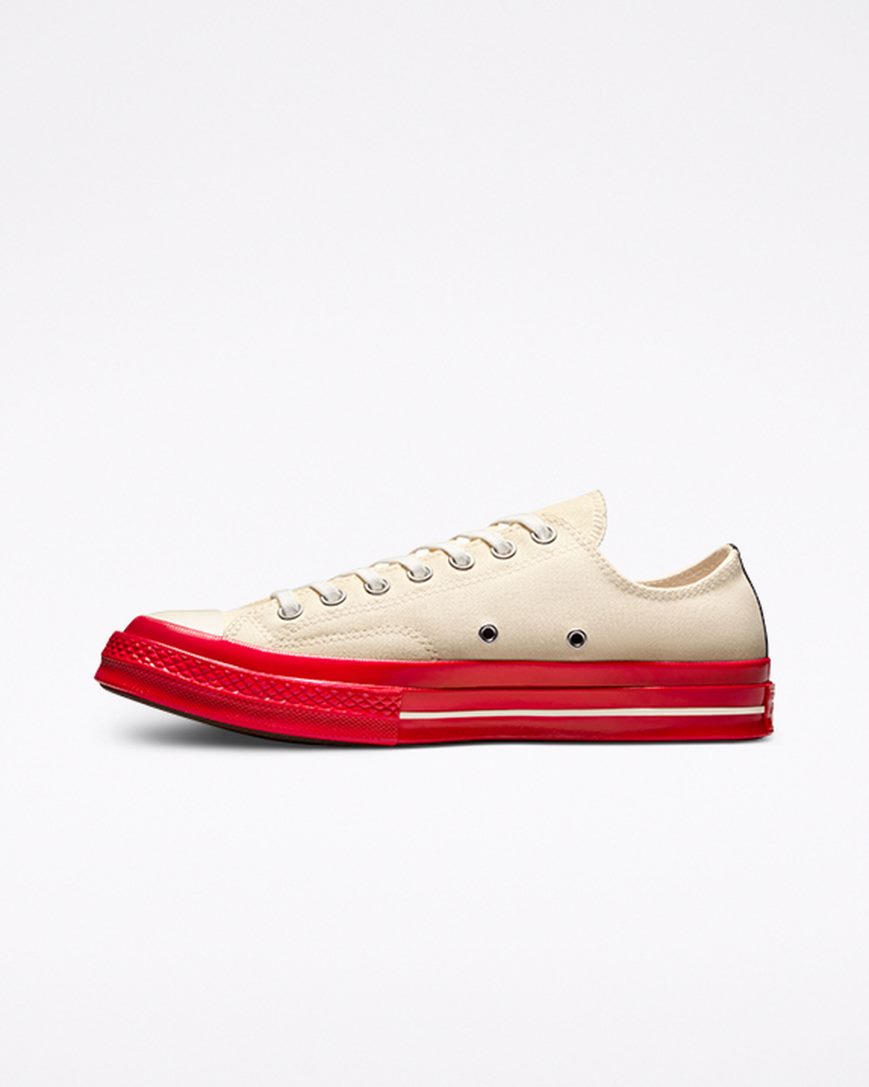 Tenis Converse x Comme des Garçons PLAY Chuck 70 Cano Baixo Masculino Vermelhas | PT J0P0T17